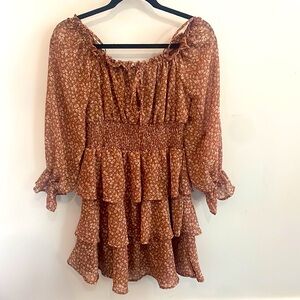 Rue 21 dress , short long sleeve drops of the shoulders, size s